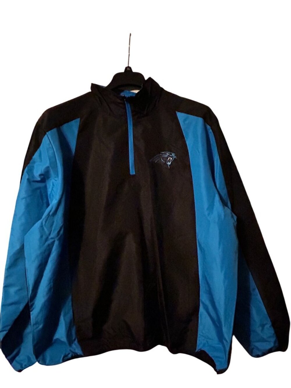 Carolina Panthers NFL Windbreaker Jacket XX-Large Black & Blue Polyester